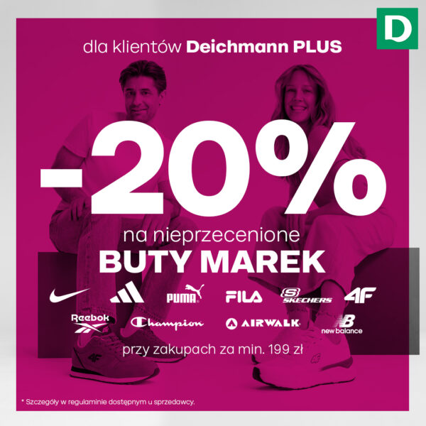 -20% na nieprzecenione buty markowe