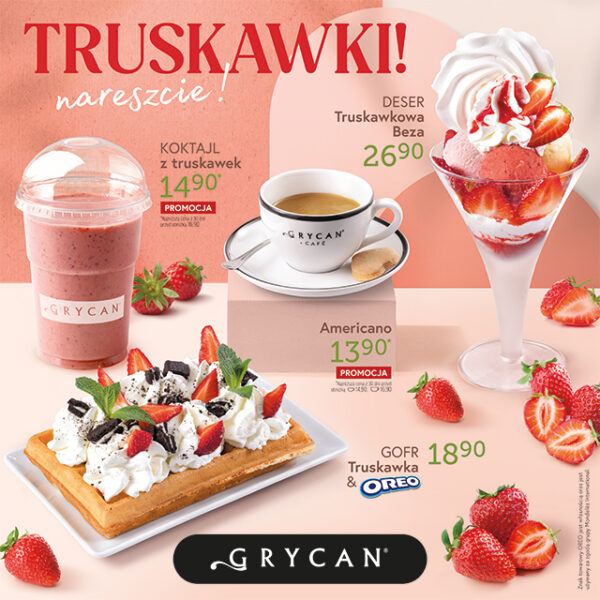 Truskawki! Nareszcie! w Lodziarnio-Kawiarniach Grycan!